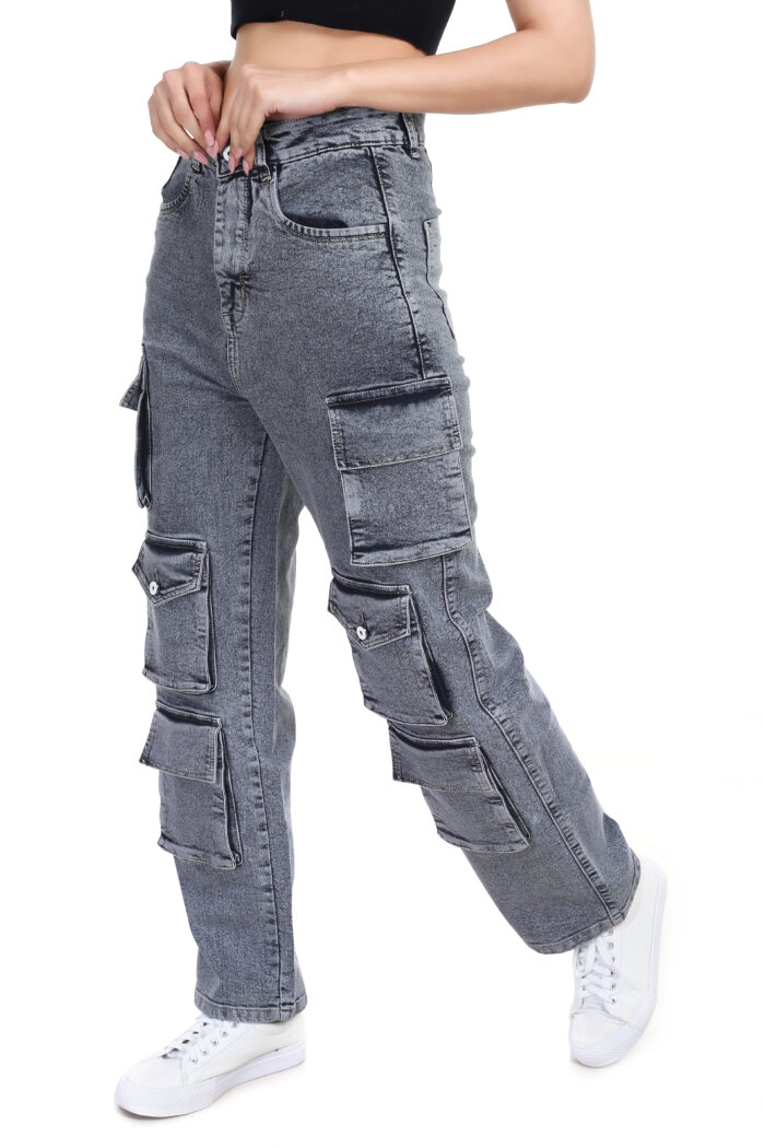 Cargo Grey Jeans - Image 4