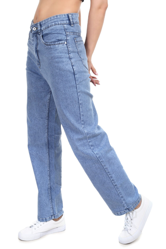 STRAIGHT FIT LIGHT BLUE JEANS - Image 3