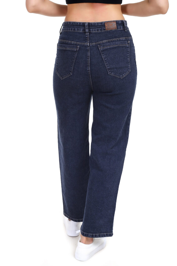 Straight fit dark blue jeans - Image 5