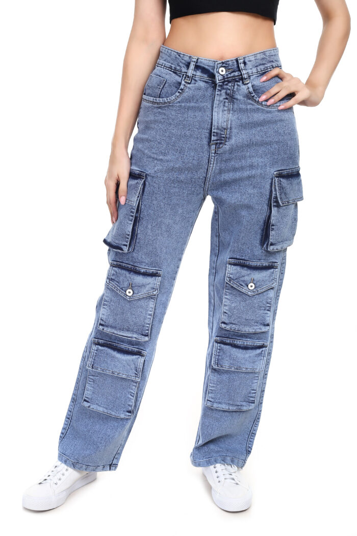 Cargo light blue Jeans - Image 3