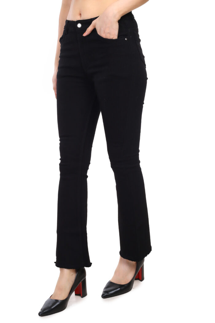 Women Boot-Leg High Rise  Z BLACK Jeans - Image 4