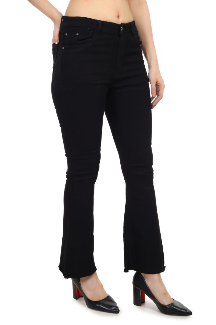 Women Boot-Leg High Rise  Z BLACK Jeans - Image 5