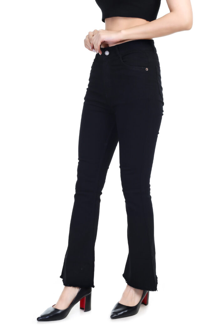 Women Boot-Leg High Rise Black Jeans - Image 5